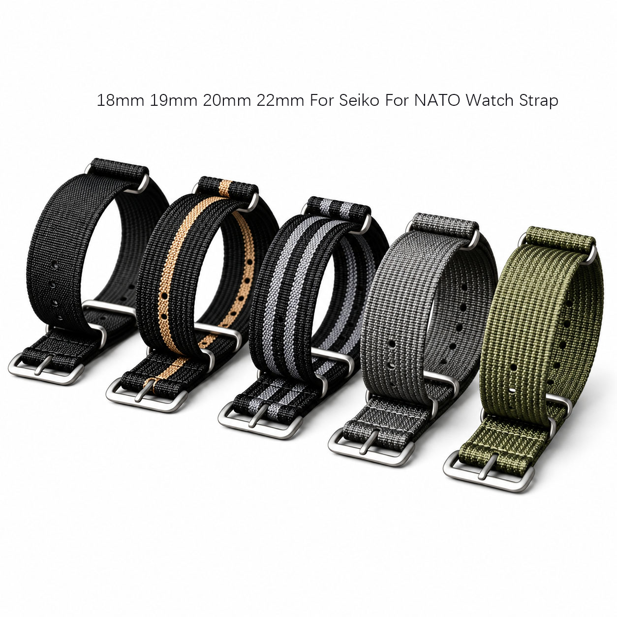 Nato Strap Nylon - สายนาฬิกา NATO ขนาด 18 มม. 19