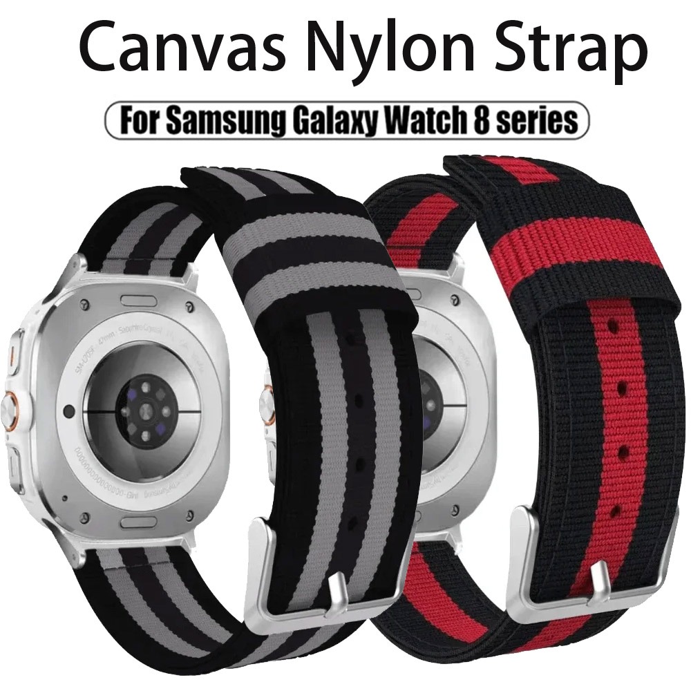 Canvas Strap Watch - ผ้าใบสายคล้องไนลอนสำหรับซัมซุง กาแล็คซี่ วอทช์ อัลตร้า 2025 47