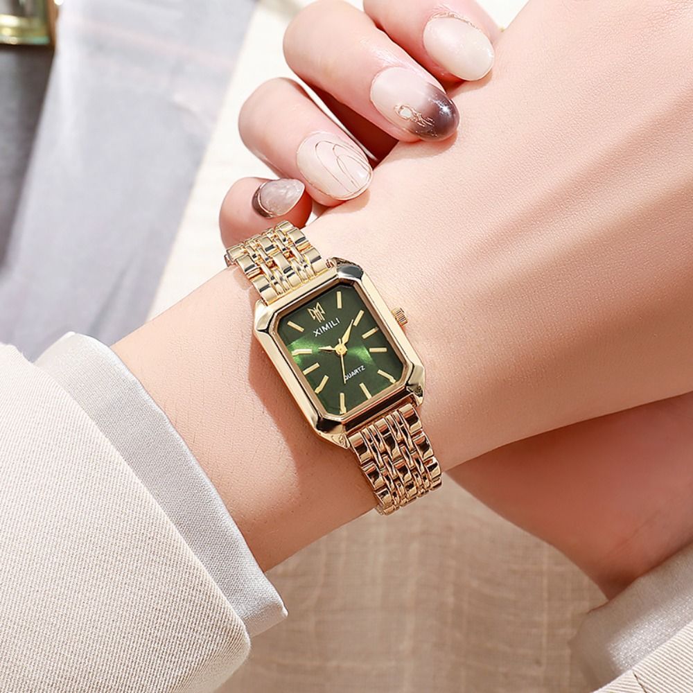 Canvas Strap Watch - แฟชั่นสแตนเลสสตีลนาฬิกาควอทซ์ควอทซ์พับได้ผู้หญิงนาฬิกาข้อมือธุรกิจแบบเรียบง่ายสายนาฬิกาผู้หญิง