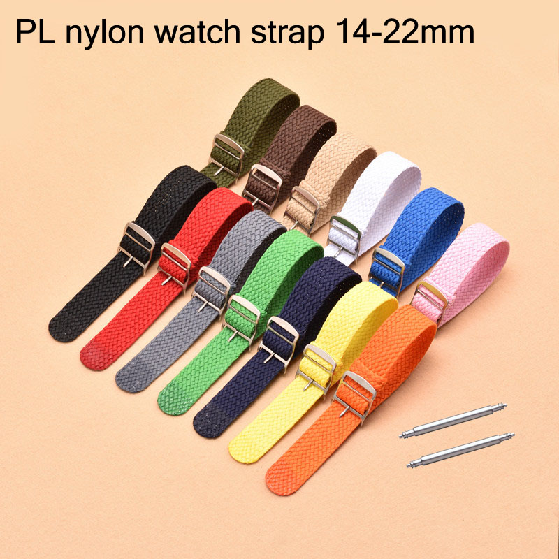 Canvas Strap Watch - No-Hole PL ไนลอนสายนาฬิกาข้อมือ14Mm 16Mm 18Mm 20Mm