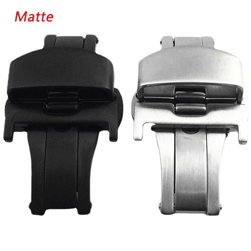 Butterfly Clasp Deployant - สแตนเลสสตีลปุ่มผีเสื้อ 18 มม.20 มม.22 มม.หัวเข็มขัดนาฬิกา Clasp