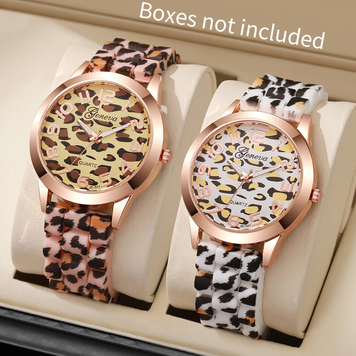 2 ชิ้น/เซ็ตนาฬิกาแฟชั่นผู้หญิง - Silicone Band Women บทวิจารณ์และราคา