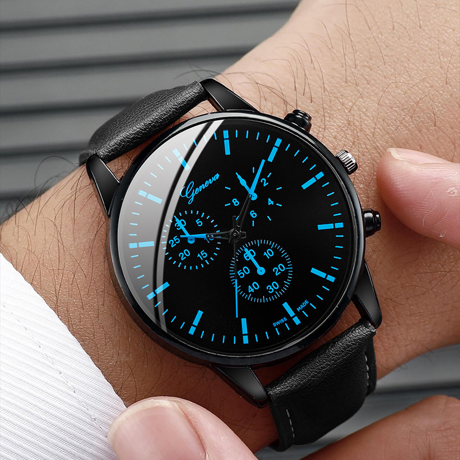 ชุดนาฬิกานักธุรกิจผู้ชาย3ชิ้น/ - Leather Watch Band Men บทวิจารณ์และราคา