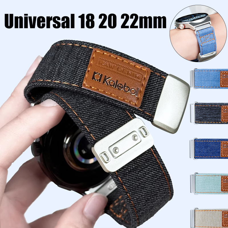 สายผ้าเดนิมขนาด 18/20/22 มม. ส - Canvas Strap Watch บทวิจารณ์และราคา