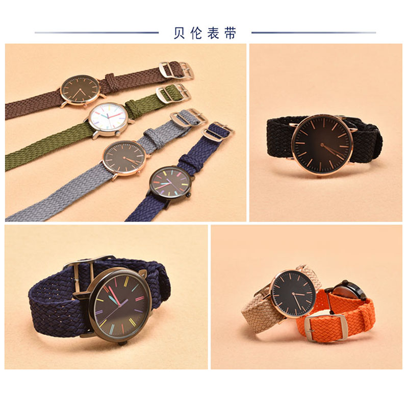 No-Hole PL ไนลอนสายนาฬิกาข้อมื - Canvas Strap Watch บทวิจารณ์และราคา