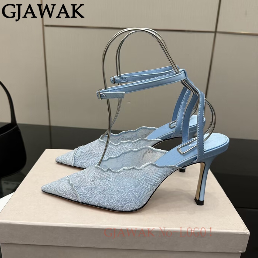 รองเท้าส้นสูงแบบบางสำหรับผู้หญ - Mesh Strap Metal บทวิจารณ์และราคา